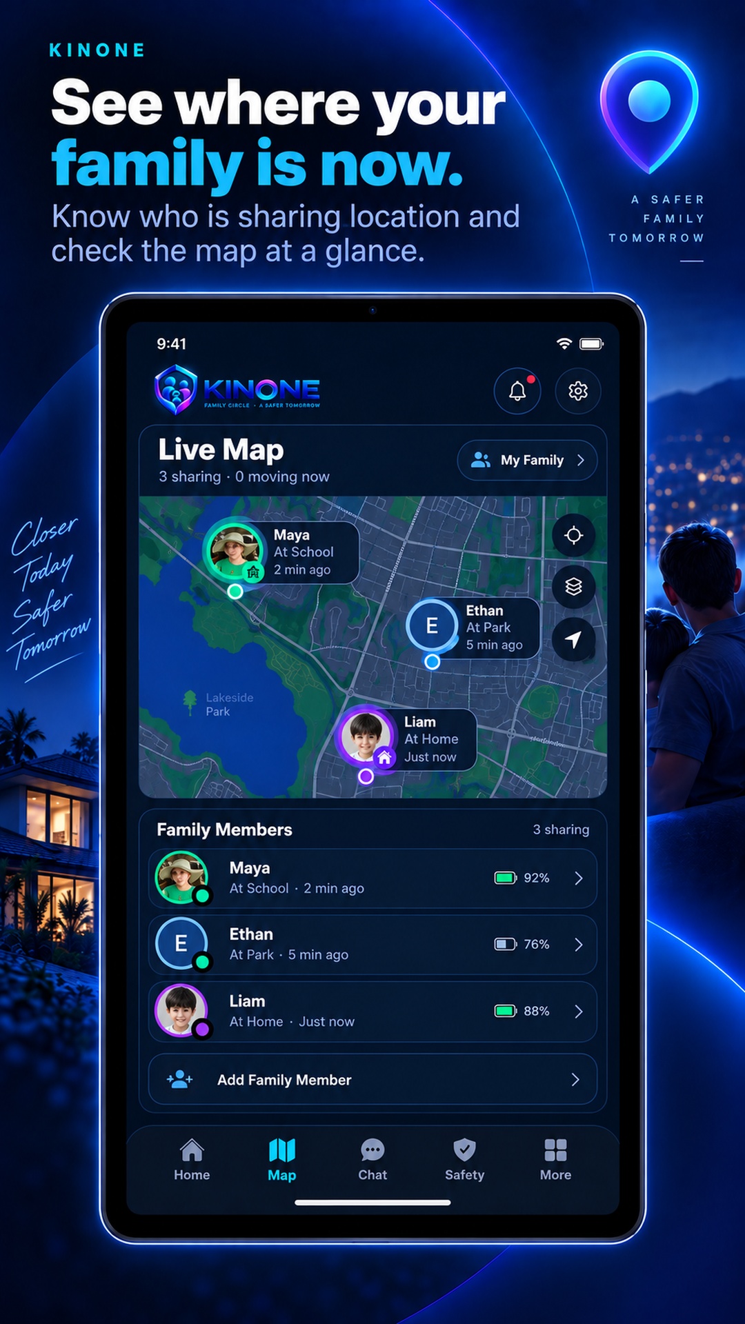 Actual VHAVU Live Family Map screen
