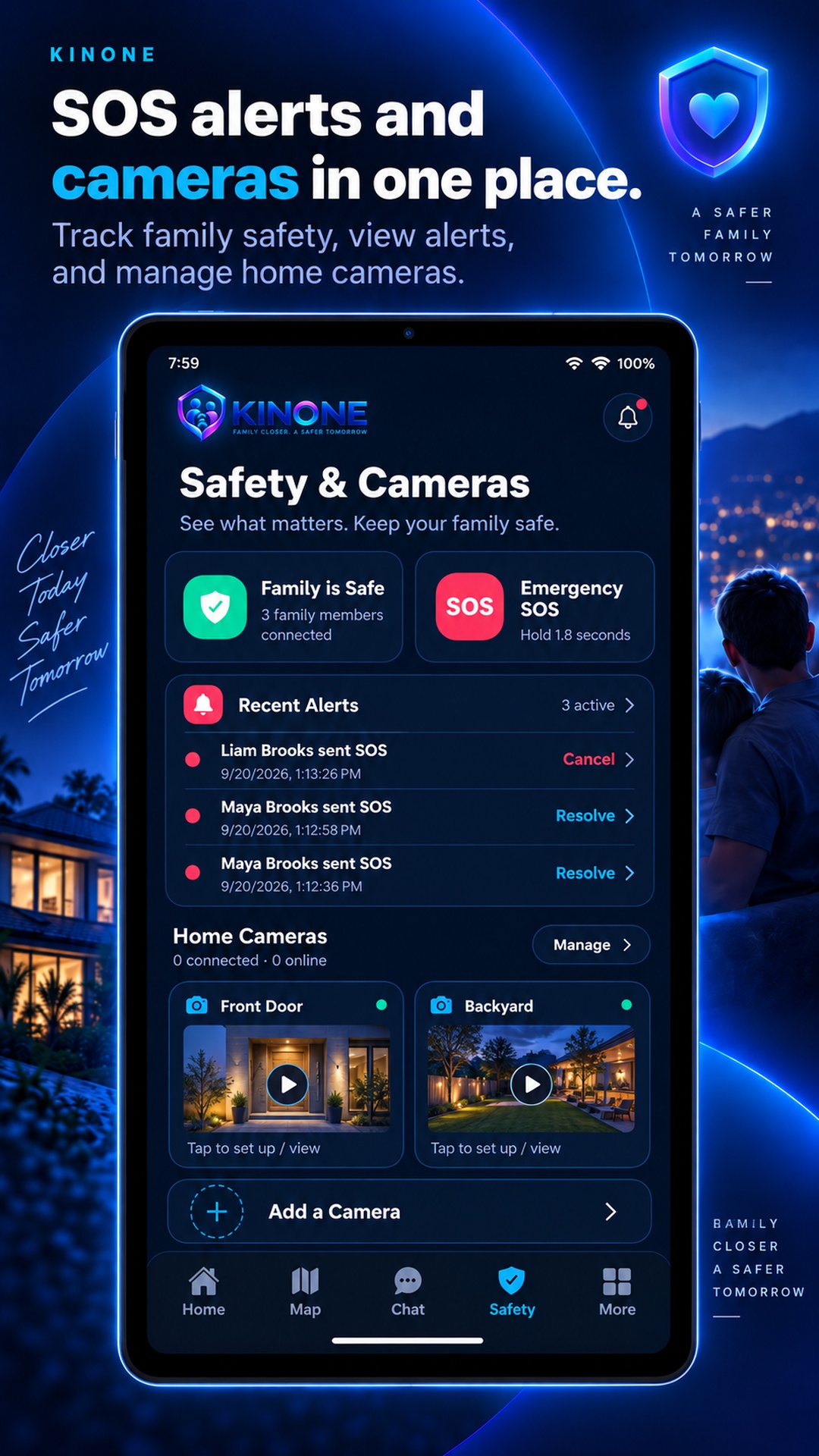 Actual VHAVU safety and cameras screen